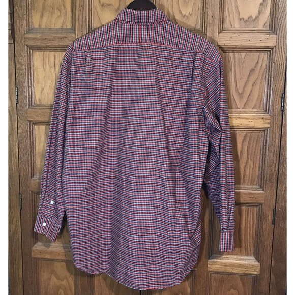 Ralph Lauren Lowell Sport Long Sleeve Button Up Mens Medium Polo Shirt Red Plaid - Picture 8 of 10